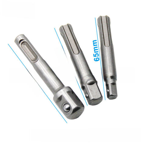Adaptador para martillo eléctrico, cabezal de impacto eléctrico, vástago SDS, manguito de sujeción, accesorios para herramientas (vástago de sujeción SDS de tres piezas de 65-73 mm [115 g])