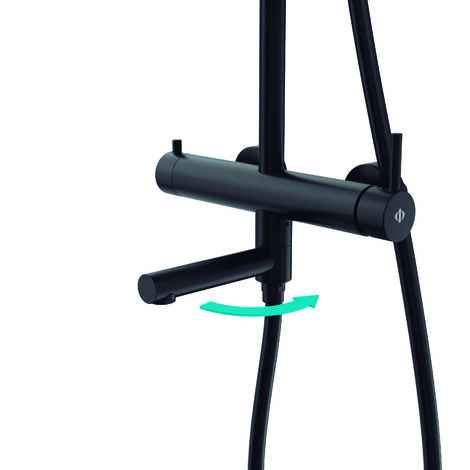 Adaptador para Salida de Bañera  Acabado en Negro  Apto para Modelo Inverter R