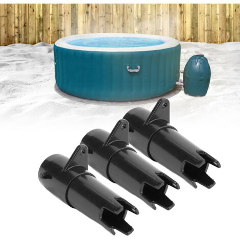 Adaptador para válvula de drenaje de spa - 3 piezas para mangueras P61727 - Plástico resistente para jacuzzis y spas inflables