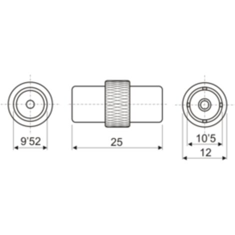 Adaptador Prolongador TV/PAL. Macho a Macho Electro DH. 10.552/MM 8430552069378