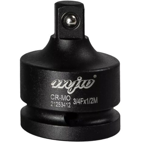 Adaptador reductor de impacto para vasos de impacto de 3/4 a 1/2 pulgada, acero al cromo-molibdeno
