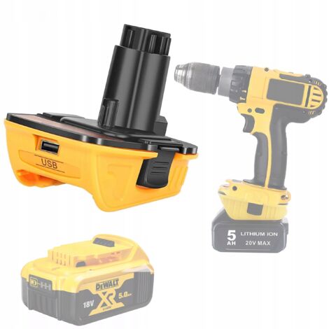 Adaptador Rosfix Dewalt DC9096 para batería Dewalt (DCA1820) amarillo - negro