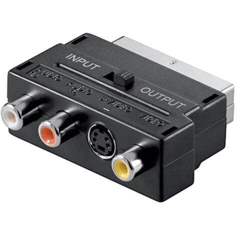 Adaptador SCART AV conmutable  Negro