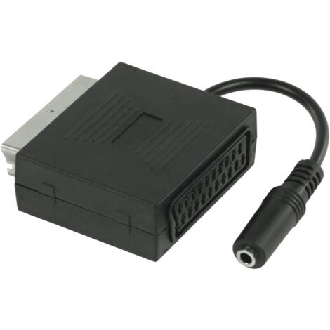 Adaptador SCART con jack audio estereo  Negro