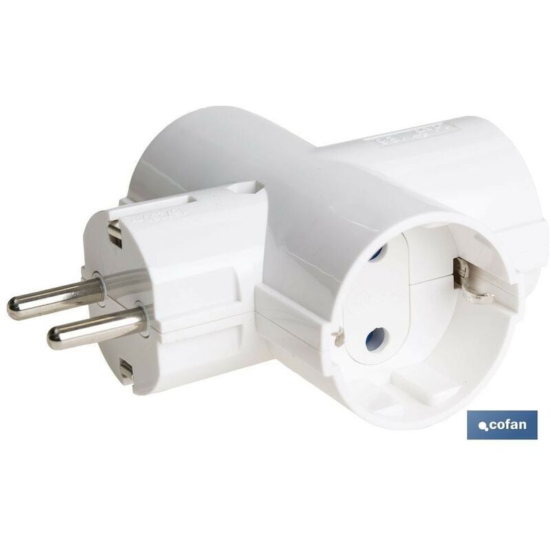 

Adaptador Schuko 3 Vias (16A-250V)