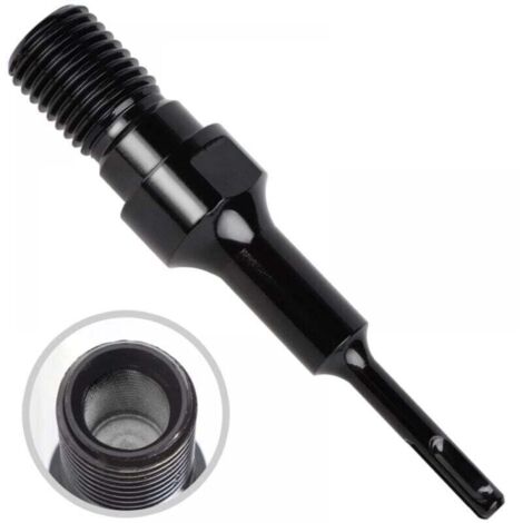 Adaptador SDS PLUSAdaptador para brocas - Para trabajos de perforación - Para brocas de diamante UNC de 1 1/4", 19 cm - Para aficionados al bricolaje y mecánicos