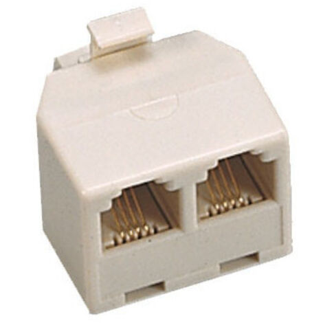 Adaptador telefónico Fanton de 1 enchufe a 2 enchufes 22350