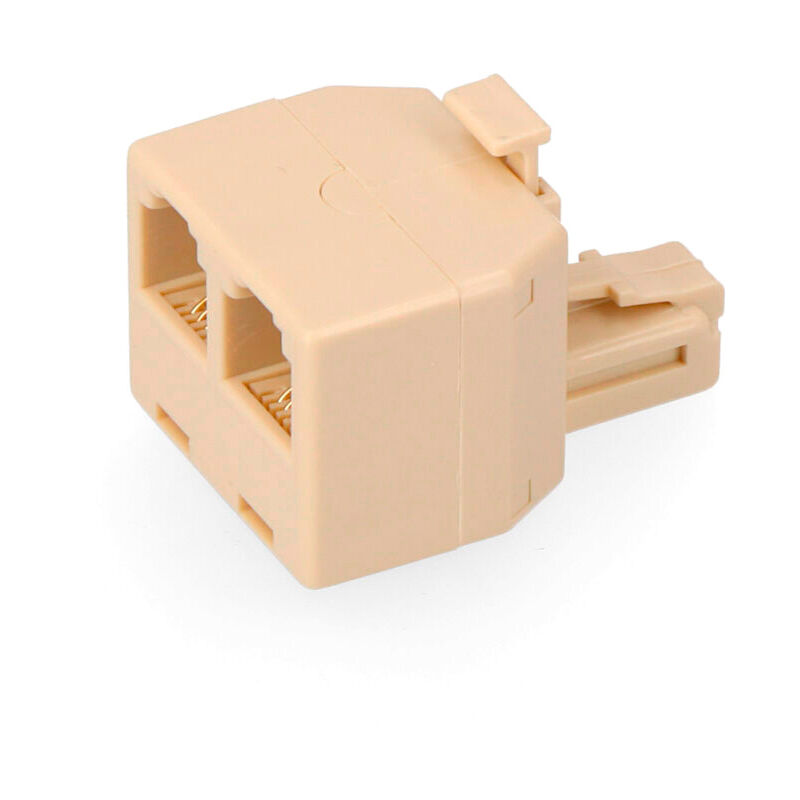 

EDM Adaptador telefono salida doble 4 vias retractilado edm