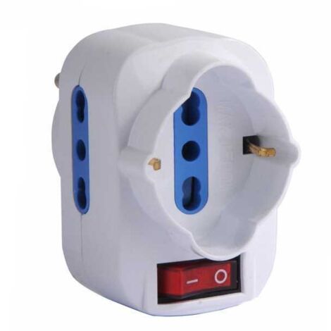 Adaptador triple giratorio blanco Bl Syntesy 06615