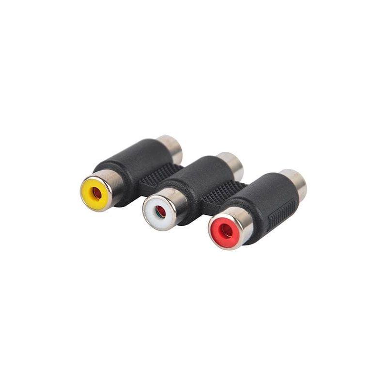 

Adaptador triple RCA hembra Negro