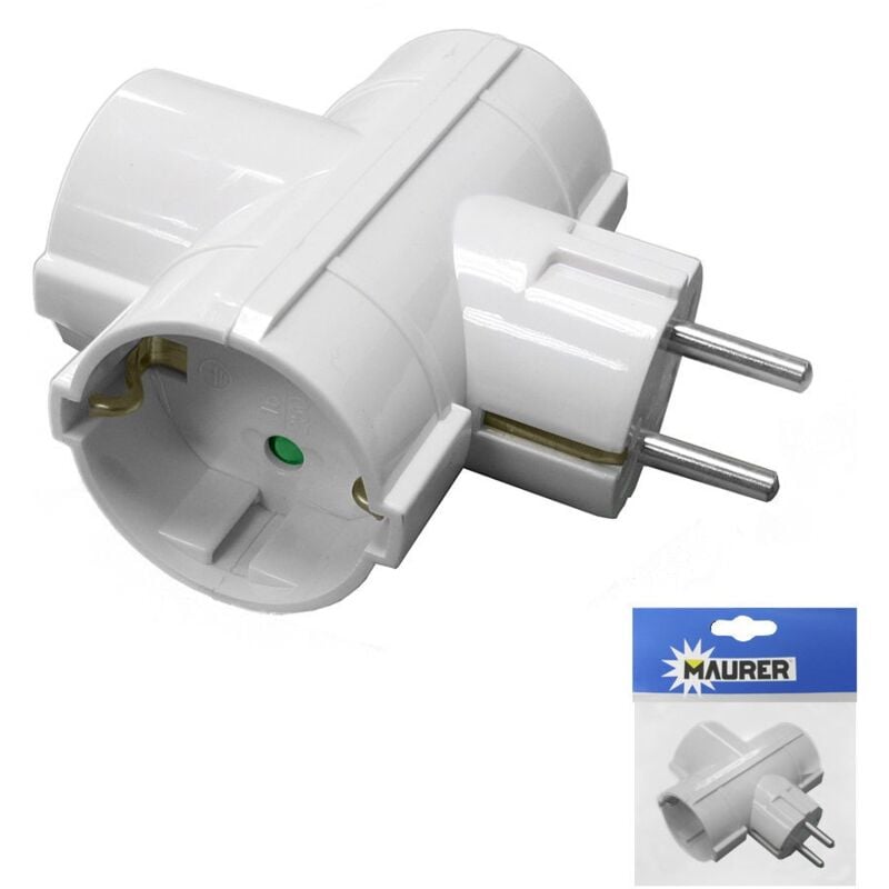 

Adaptador / ladron triple schuko 16 a. 250 v.