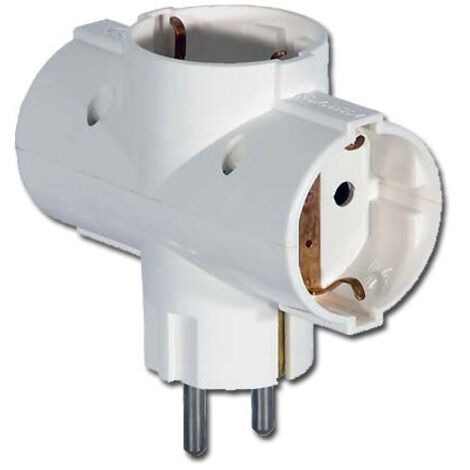 Adaptador Triple Schuko Blanco 16A 250V 50516