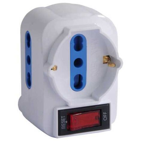 Adaptador triple Schuko Int Blanco Syntesy 08832