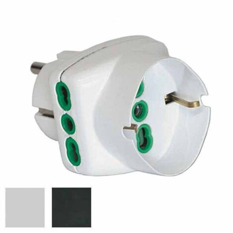 Adaptador triple Sk 16A+T Sk negro 82231 Fme