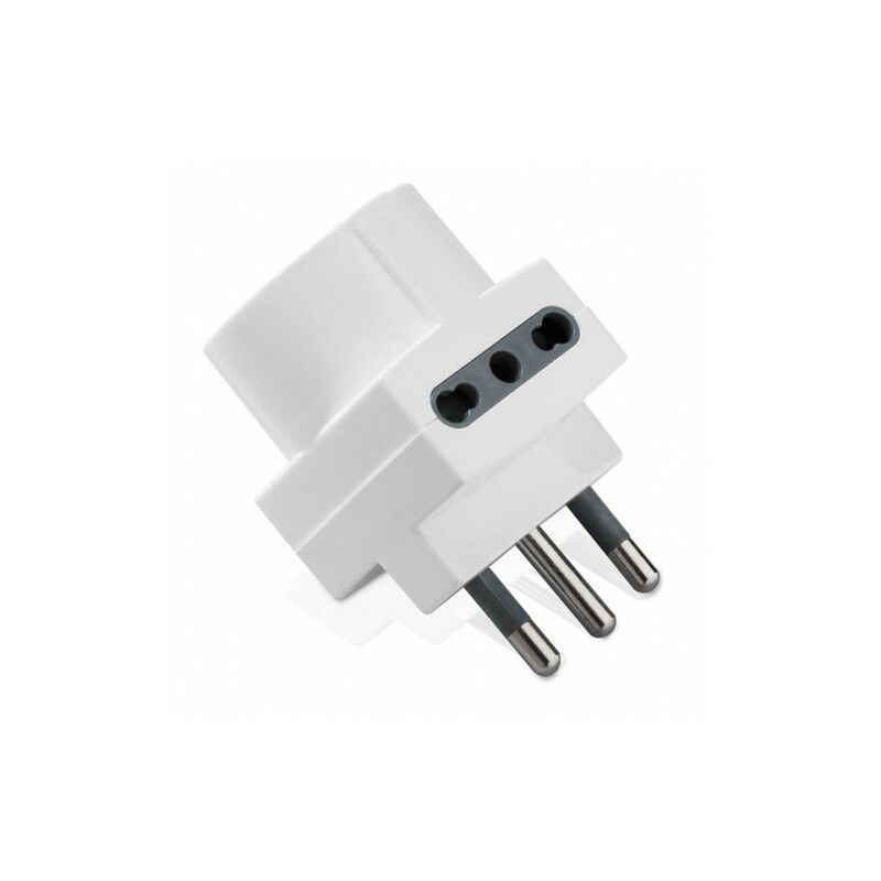 

Adaptador Triple Toma Schuko + 16A Doble Paso P17/11 - Enchufe 16A S11 Blanco