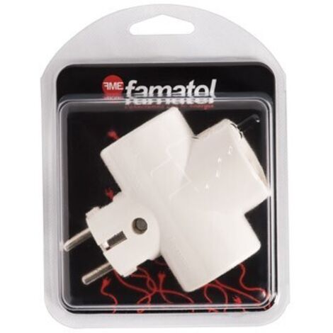 ADAPTADOR TRIPLE TT CERAMICA 16A 250V -