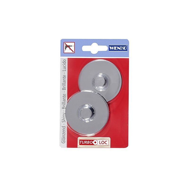 

Wenko Turbo-Loc® Adaptador - Fijar Sin Taladrar, Plástico, 6 X 1.4 X 6 Cm, Cromo