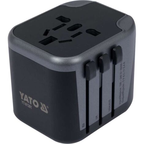 Adaptador universal de viaje 2xUSB 12W - YT-81301