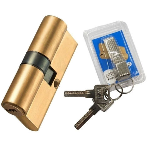 Adaptador universal para cilindro de cerradura de puente roto de 35-50 mm, cuerpo de aleación de aluminio de un solo punto con orificio central de 70 mm, cilindro de 35+35 mm