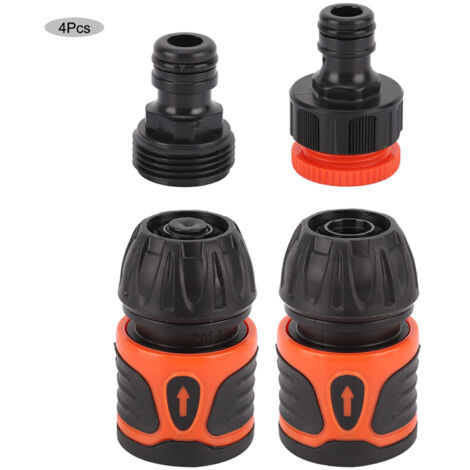 Adaptador universal para mangueras de jardín con acoplamiento rápido, ABS, 4 piezas, 1/2 pulgada, juego de accesorios de jardín.