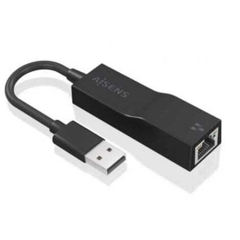 Adaptador USB 3.0 Aisens A106-0766/ USB Macho - RJ45 Hembra/ 15cm/ Negro