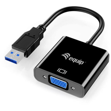 Adaptador USB a VGA Equip 133384 Negro