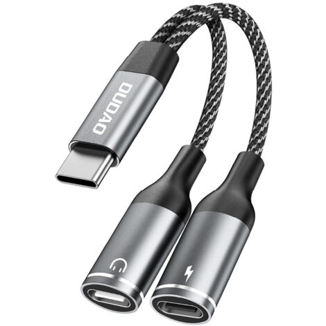 Adaptador USB-C 2 en 1 Dudao L13C+ - Gris
