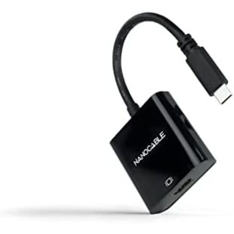 Adaptador USB-C a HDMI NANOCABLE 10.16.4102-BK Negro 4K Ultra HD