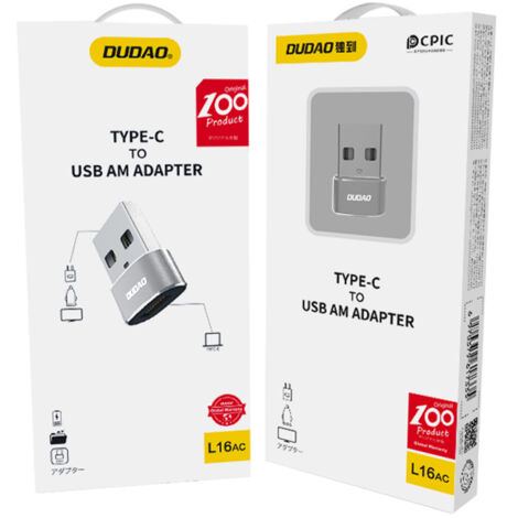 Adaptador USB-C a USB estándar negro