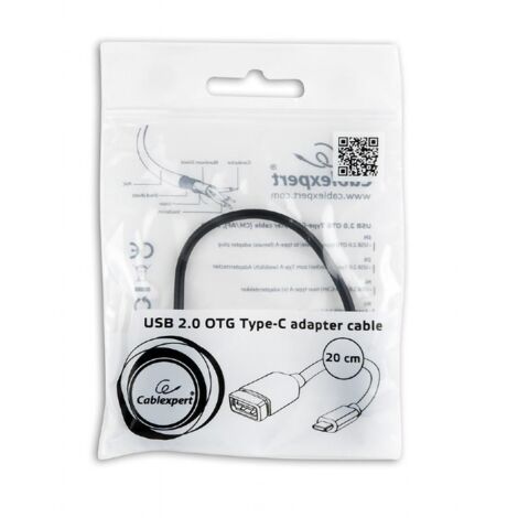 Adaptador USB C a USB GEMBIRD A-OTG-CMAF2-01 Negro 20 cm 200 cm