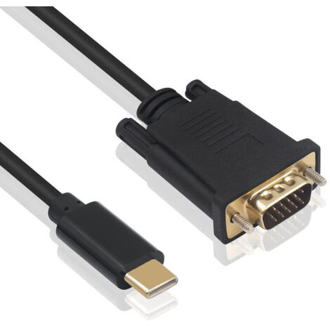 Adaptador USB-C a VGA Ewent Negro 1,8 m