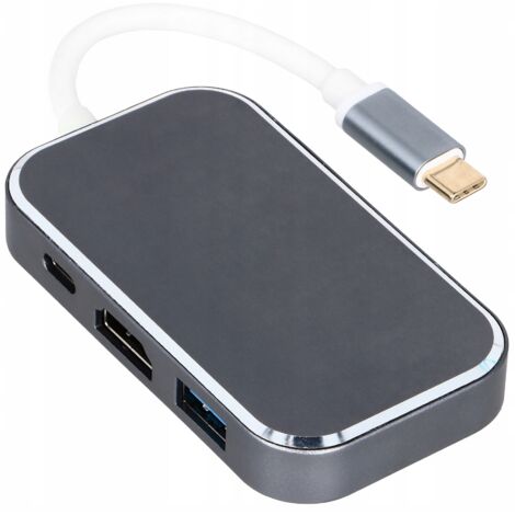 ADAPTADOR USB C - HDMI+HUB 3xUSB 3.0 PD 5en1 MacBook
