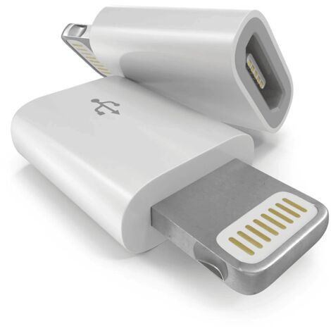 Adaptador USB Micro B a Lightning  Blanco