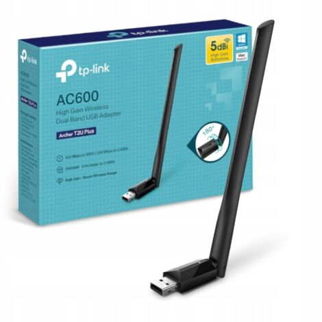 Adaptador USB - WiFi TP-Link Archer T2U Plus/ 600Mbps