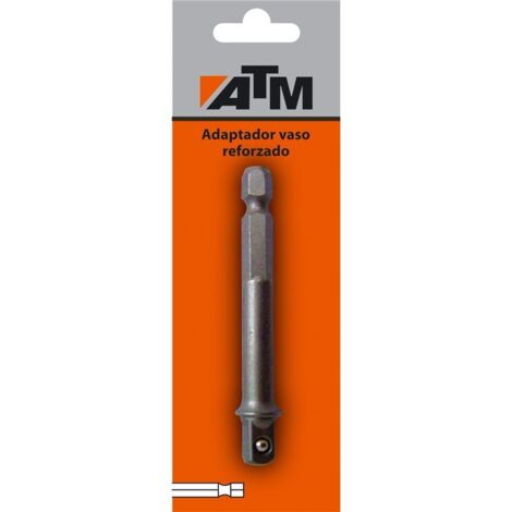 Adaptador vaso reforzado MARCA ATM 3/8" x 65 mm en blister