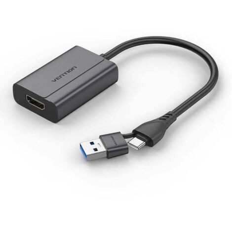 Adaptador Vention ACYHB/ USB Tipo-C Macho/ USB Macho - HDMI Hembra