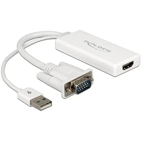 Adaptador vga macho a hdmi hembra con audio