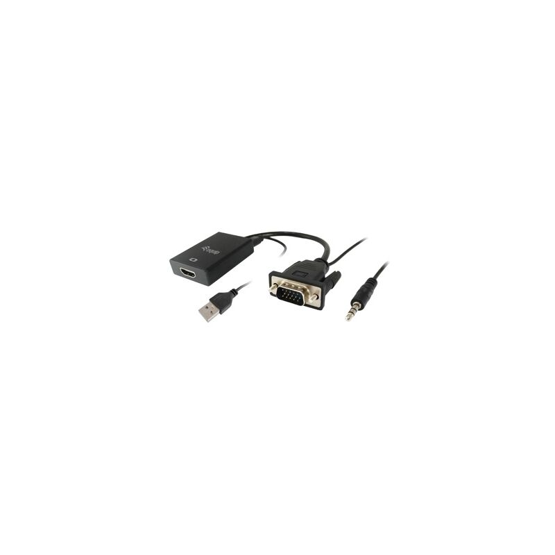 

Adaptador vga macho a hdmi hembra con audio jack 3.5 119038 - Equip