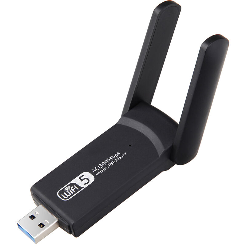 

Happyshopping - Adaptador WiFi USB inalambrico, 1200Mbps Lan USB Ethernet 2.4G 5G Tarjeta de red WiFi de banda dual Dongle WiFi