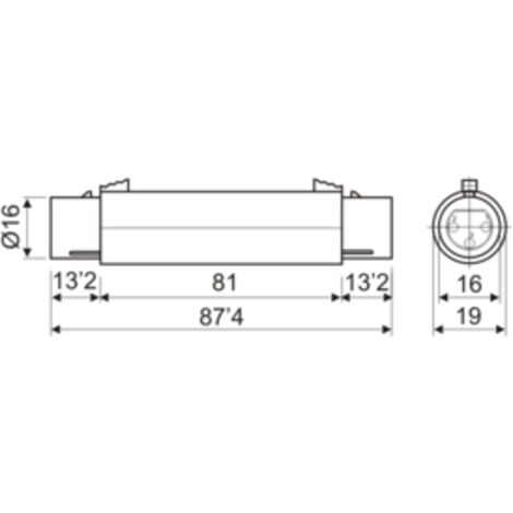 Adaptador XLR Hembra 3Pin A XLR Hembra 3Pin 10.240/F/F