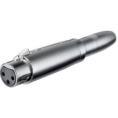 Adaptador XLR hembra a jack 6.35 hembra mono Gris