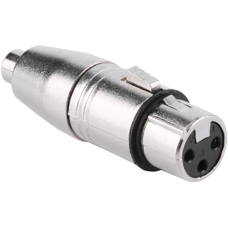 

Adaptador XLR mono 3 pin hembra - rca hembra Gris