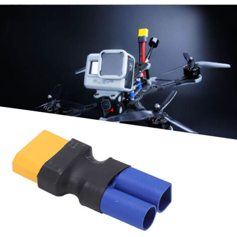 Adaptador XT90 hembra a EC5 macho, alto factor de seguridad, pequeño y portátil, para modelos de coches RC