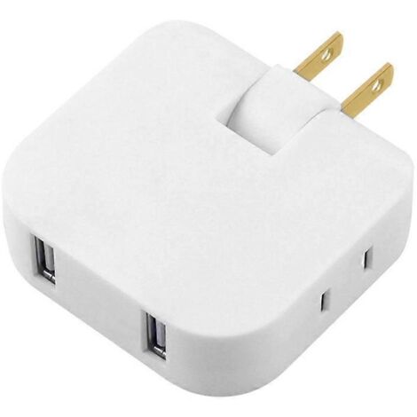 Adaptateur 1 à 4 Prises avec Broches Plates et Rotation 180° pour Extensions Secteur