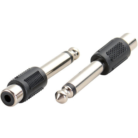 Adaptateur 6,35 mâle vers RCA femelle, 6,5 mm deux broches vers RCA femelle pour amplificateurs, prises audio et consoles de mixage.