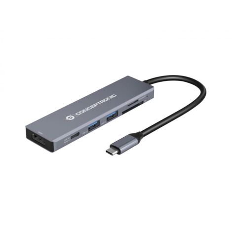 Adaptateur 6in1 usb-c conceptronic donn02 hdmi usb-c usb 3.0 sd reader