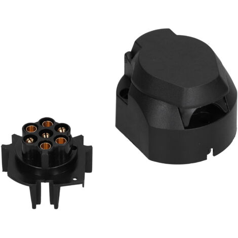 Adaptateur 7 Broches Européen Étanche pour Prise Électrique Remorque Camping-Car Véhicule Utilitaire