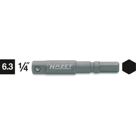 Adaptateur à chocs 8508S-1 ∙ Hexagone massif ISO 1173-A 5,5 ∙ Carré massif 1/4 pouce (6,3 mm) ∙ Longueur : 50 mm