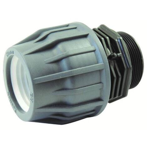 Adaptateur à compression fileté male pour tuyau de piscine Ø A: 63mm Ø B: 2''