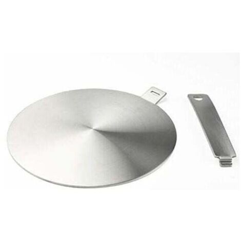 Adaptateur à induction, disque convertisseur pour plaque de cuisson à induction, plaque de diffusion de chaleur avec poignée et base séparables 20 cm